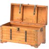 Vintiquewise Rustic Large Wooden  Storage Trunk with Lockable Latch QI003943.S